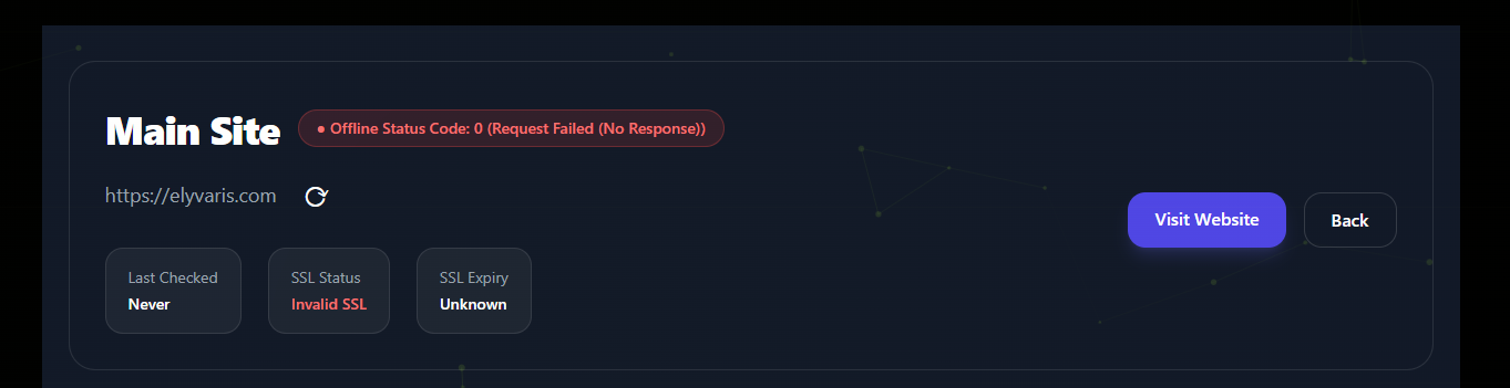 Login form page