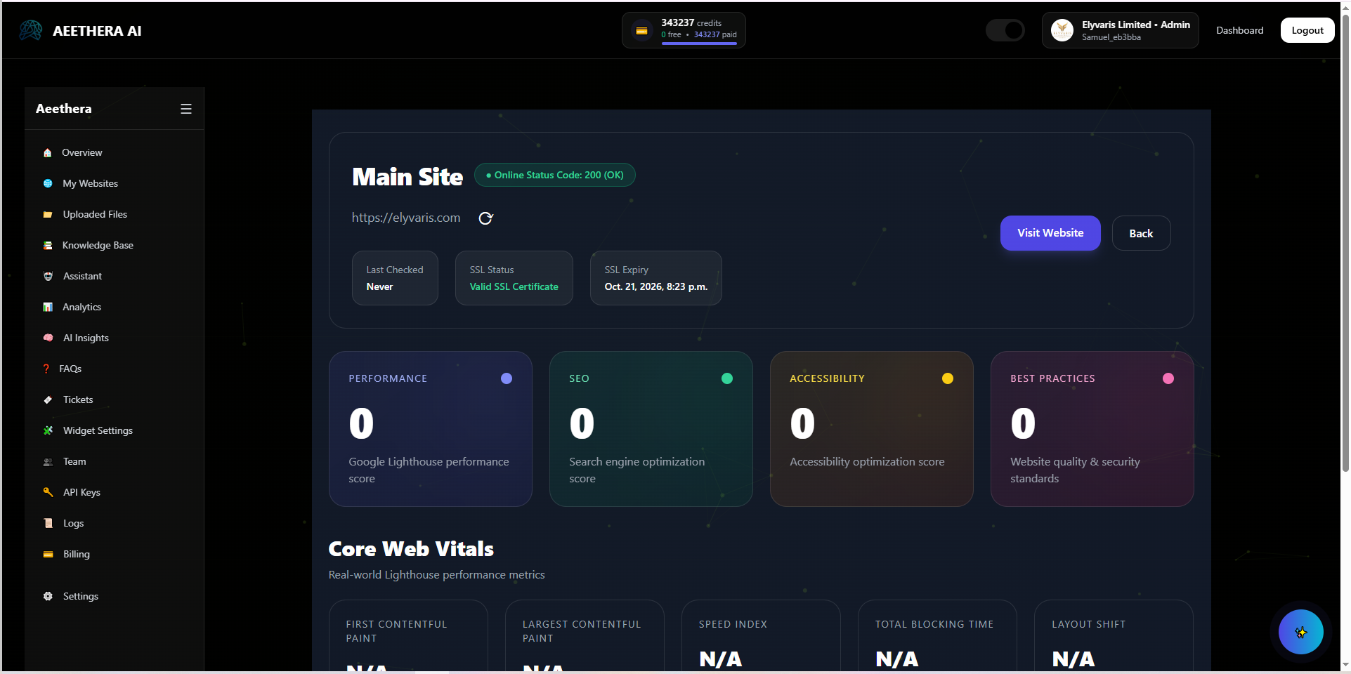 Login form page